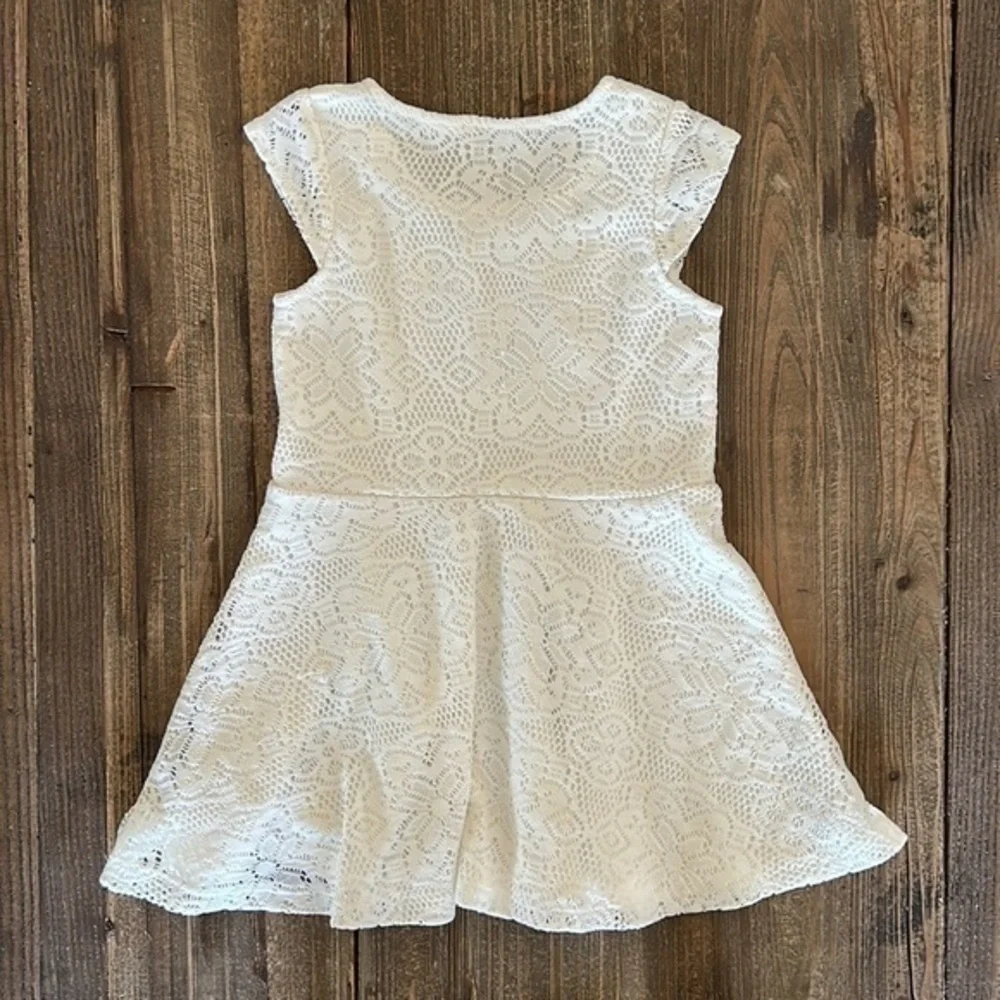 Guess Dress Lace Fabric Size 3/4 T White & Blue details